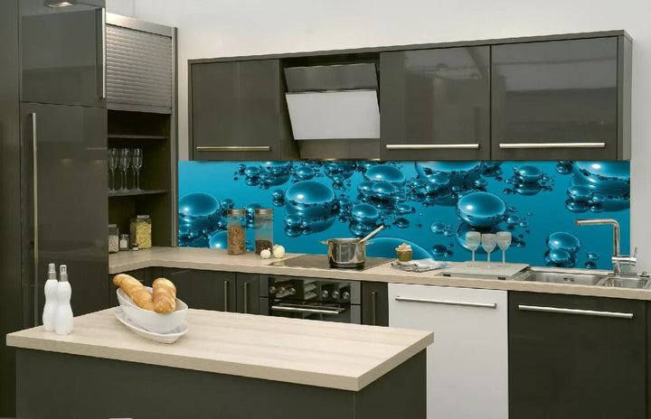 Pašlīmējošas fototapetes virtuvei - Pilieni  (260x60 cm) Art4home