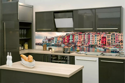 Fototapetes virtuvei ar lamināciju, pašlīmējošas plēve un flizelīns - Porto Venere (260x60 cm) Art4home