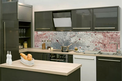 Fototapetes virtuvei ar lamināciju, pašlīmējošas plēve un flizelīns - Rustikāla akmens siena (260x60 cm) Art4home