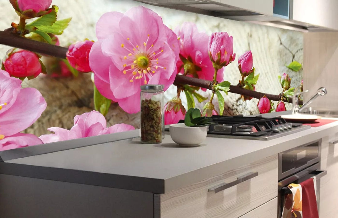 Pašlīmējošas fototapetes virtuvei - Sakura  (180x60 cm) Art4home