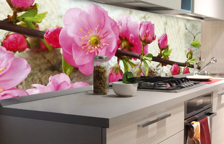 Pašlīmējošas fototapetes virtuvei - Sakura  (180x60 cm) Art4home