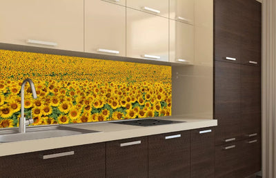 Fototapetes virtuvei ar lamināciju, pašlīmējošas plēve un flizelīns - Saulespuķes  (180x60 cm) Art4home