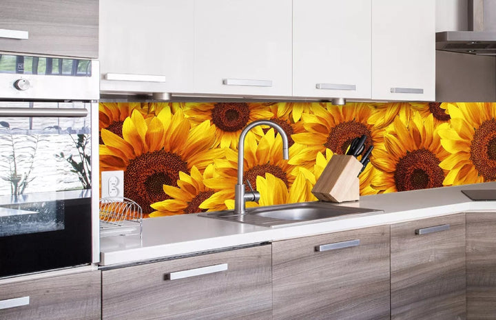 Pašlīmējošas fototapetes virtuvei - Saulgrieze   (260x60 cm) Art4home