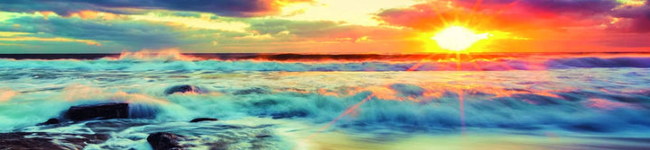 Pašlīmējošas fototapetes virtuvei - Saulriets  (260x60 cm) Art4home