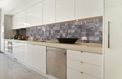 Fototapetes virtuvei ar lamināciju, pašlīmējošas plēve un flizelīns - Sienas flīzes (350x60 cm) Art4home