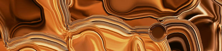 Fototapetes virtuvei ar lamināciju - Šķidrais hroms (bronzas krāsā  (260x60 cm) Art4home