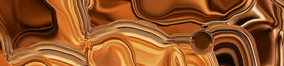 Fototapetes virtuvei ar lamināciju, pašlīmējošas plēve un flizelīns - Šķidrais hroms (bronzas krāsā  (260x60 cm) Art4home