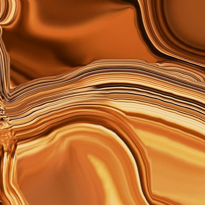 Fototapetes virtuvei ar lamināciju - Šķidrais hroms (bronzas krāsā  (260x60 cm) Art4home