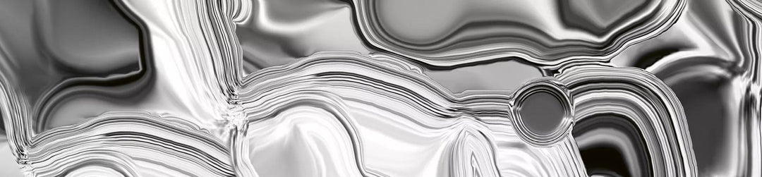 Fototapetes virtuvei ar lamināciju - Šķidrais hroms (Sudraba krāsā)  (260x60 cm) Art4home