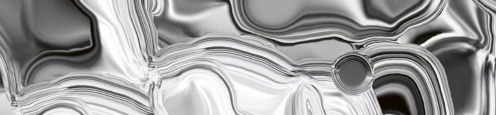 Fototapetes virtuvei ar lamināciju - Šķidrais hroms (Sudraba krāsā)  (260x60 cm) Art4home