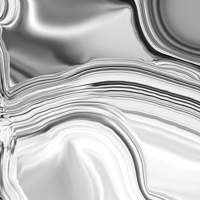 Fototapetes virtuvei ar lamināciju - Šķidrais hroms (Sudraba krāsā)  (260x60 cm) Art4home
