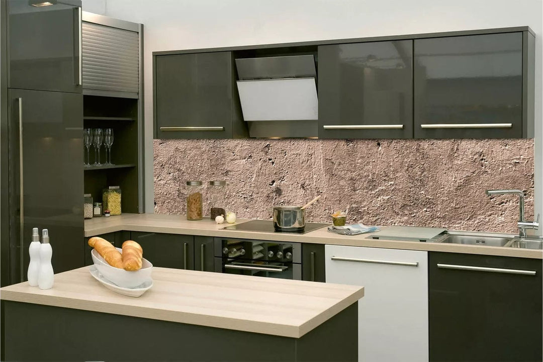 Pašlīmējošas fototapetes virtuvei - Strukturēta siena (260x60 cm) Art4home