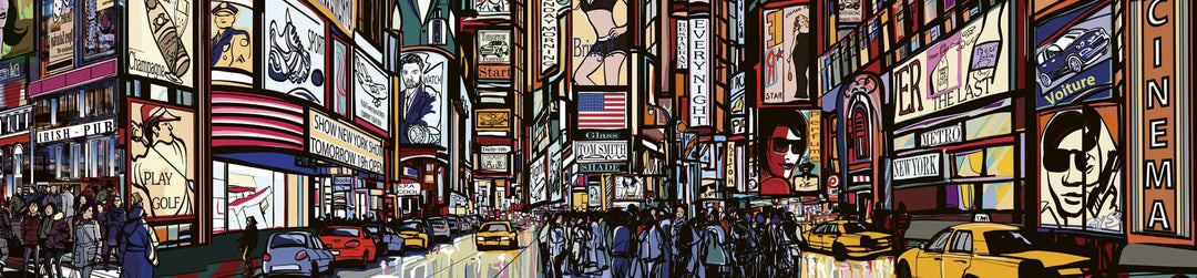 Pašlīmējošas fototapetes virtuvei - Taimskvērs  (260x60 cm) Art4home