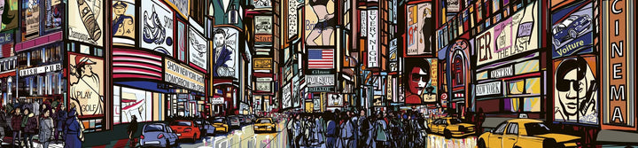Pašlīmējošas fototapetes virtuvei - Taimskvērs  (260x60 cm) Art4home