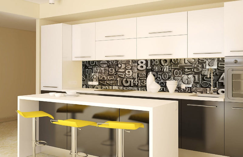 Fototapetes virtuvei ar lamināciju, pašlīmējošas plēve un flizelīns - Tipogrāfija  (260x60 cm) Art4home