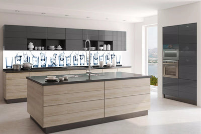 Fototapetes virtuvei ar lamināciju, pašlīmējošas plēve un flizelīns - Ūdens glāze (350x60 cm) Art4home
