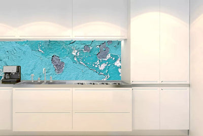 Fototapetes virtuvei ar lamināciju, pašlīmējošas plēve un flizelīns - Vecā siena (180x60 cm) Art4home