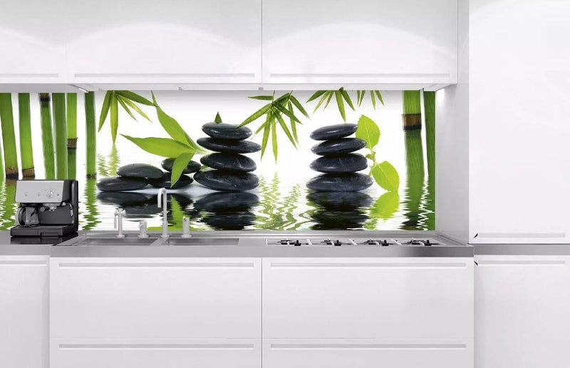 Fototapetes virtuvei ar lamināciju, pašlīmējošas plēve un flizelīns - Zen akmeņi  (180x60 cm) Art4home
