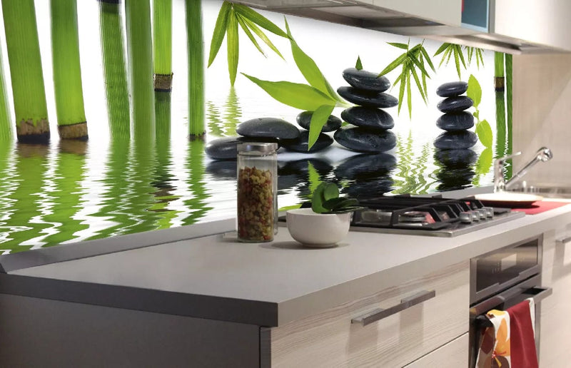 Fototapetes virtuvei ar lamināciju, pašlīmējošas plēve un flizelīns - Zen akmeņi  (180x60 cm) Art4home