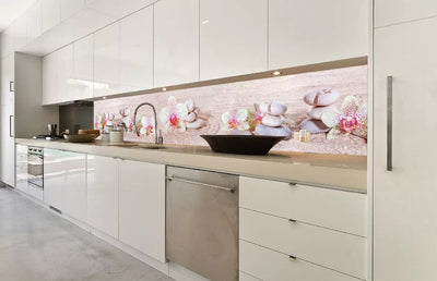 Fototapetes virtuvei ar lamināciju, pašlīmējošas plēve un flizelīns - Zen dārzs (350x60 cm) Art4home
