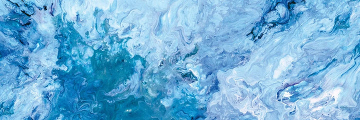 Pašlīmējošas fototapetes virtuvei - Zila abstrakcija (180x60 cm) Art4home
