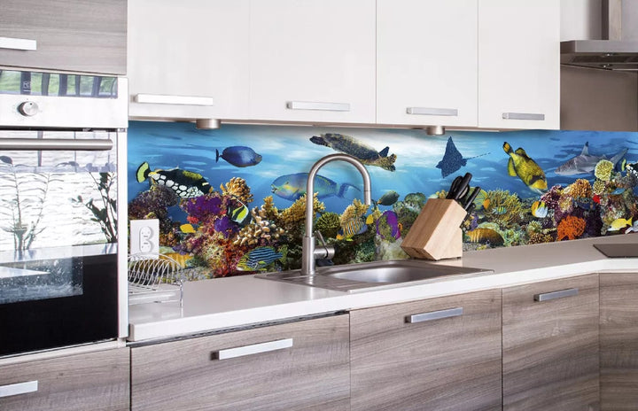 Fototapetes virtuvei ar lamināciju - Zivis  (260x60 cm) Art4home