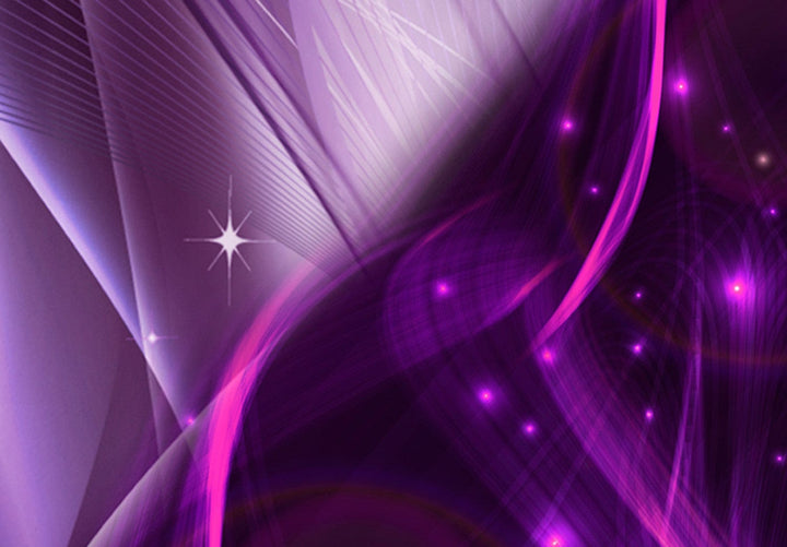Glezna uz akrila stikla ar violetiem ziediem uz abstrakta fona, 92494 Artgeist