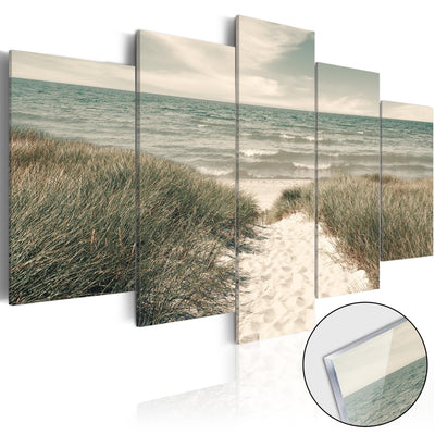 Glezna uz akrila stikla - Klusā pludmale Artgeist