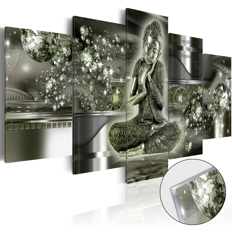 Glezna uz akrila stikla - Smaragda Buda Artgeist