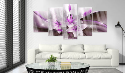 Glezna uz akrila stikla - Violetā tuksneša lilija Artgeist