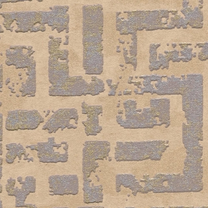 Grafiskas tapetes ar strukturētu virsmu brūnos toņos - 1363610 AS Creation