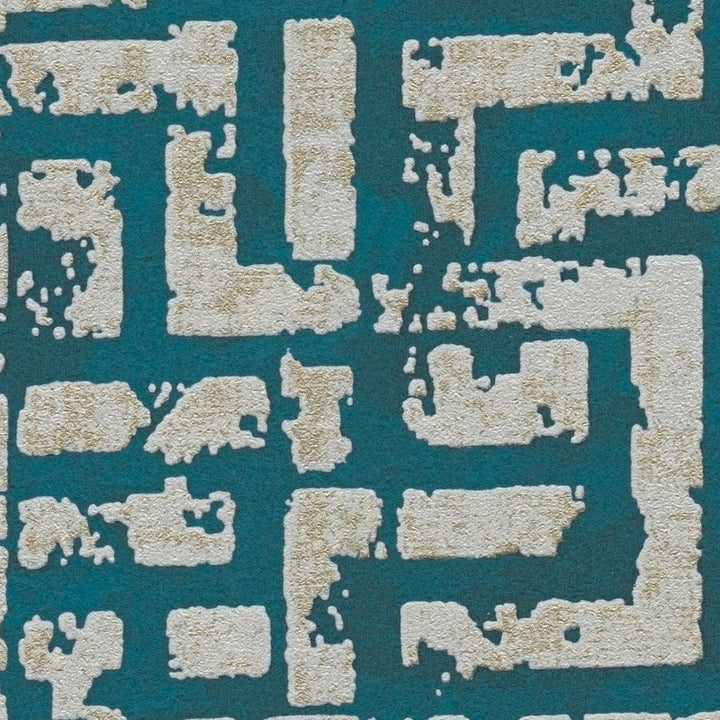 Grafiskas tapetes ar strukturētu virsmu zila safīra krāsā - 1363611 AS Creation