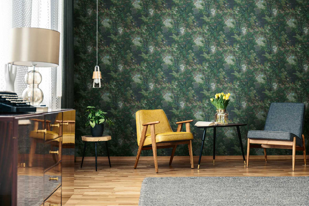  AS Creation 376521 Tapetes ar tropu mežu zaļā krāsā Tapetenshop.lv