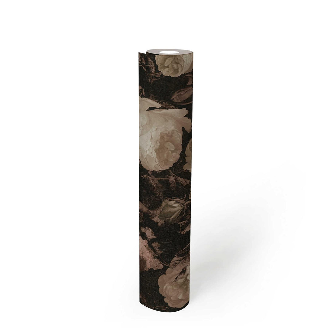 Hipoalergēnas tapetes, krūmu rozes vintāžā stilā, rozā krāsā 376504 Tapetenshop.lv