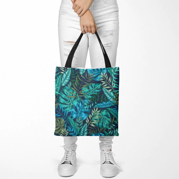 Iepirkumu maiss - Monstera zilā mirdzumā, 147559 G-art