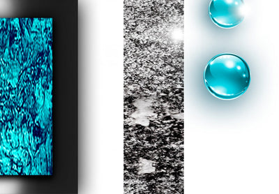 Canva with abstract pattern in turquoise - Turquoise Storm G-ART.