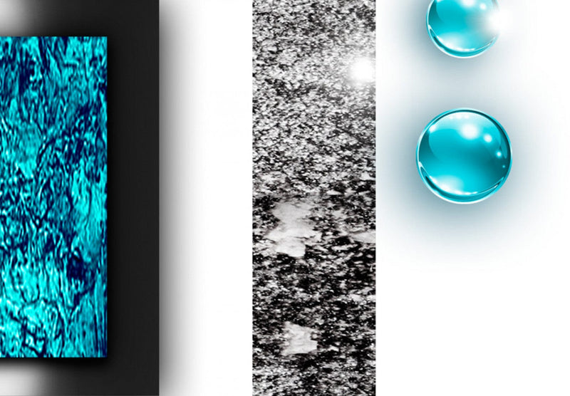 Canva with abstract pattern in turquoise - Turquoise Storm G-ART.
