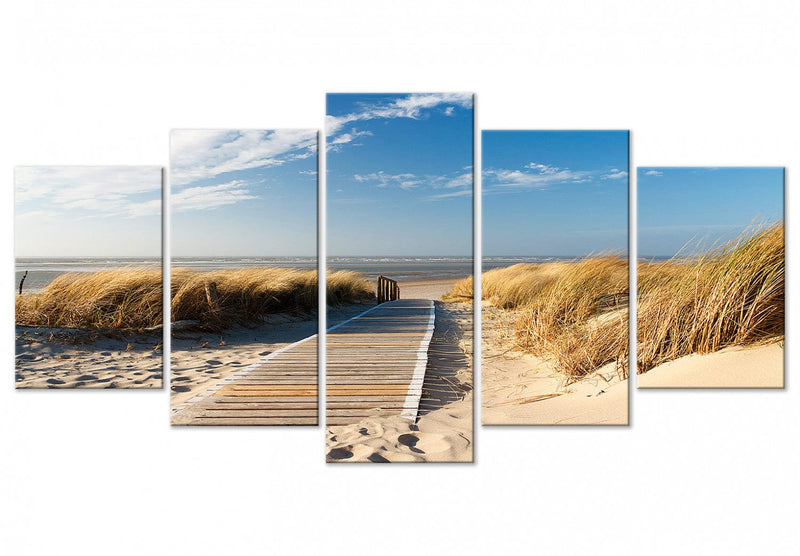 Canvas-taulut merinäköalalla - Lonely Beach (5 osaa), 142061 G-ART.