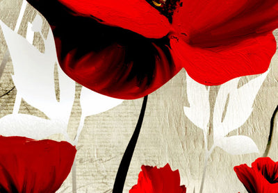 Canva with red poppies - Ruby Field, 46952 G-ART.