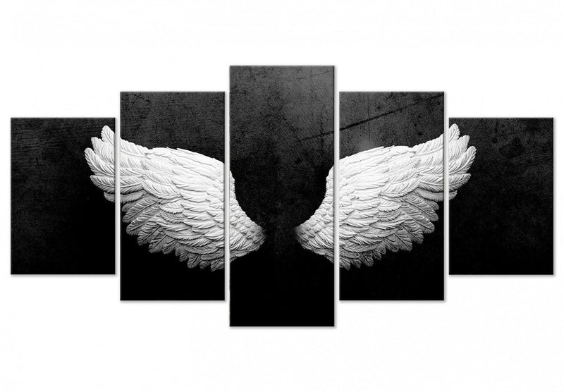 Paveikslai ant drobės Balti angelo sparnai (5 dalys) 142869 G-ART.