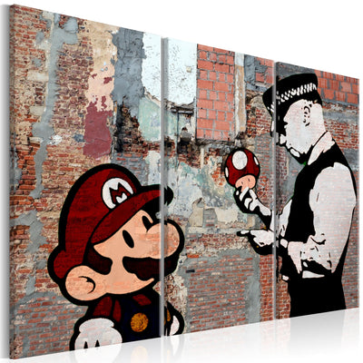 Painting - Banky: Warning (x 3) G -Art