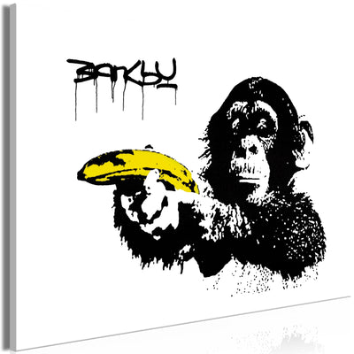 Glezna Banksy: Pērtiķis ar banānu (1 daļa) Plata Tapetenshop.lv.