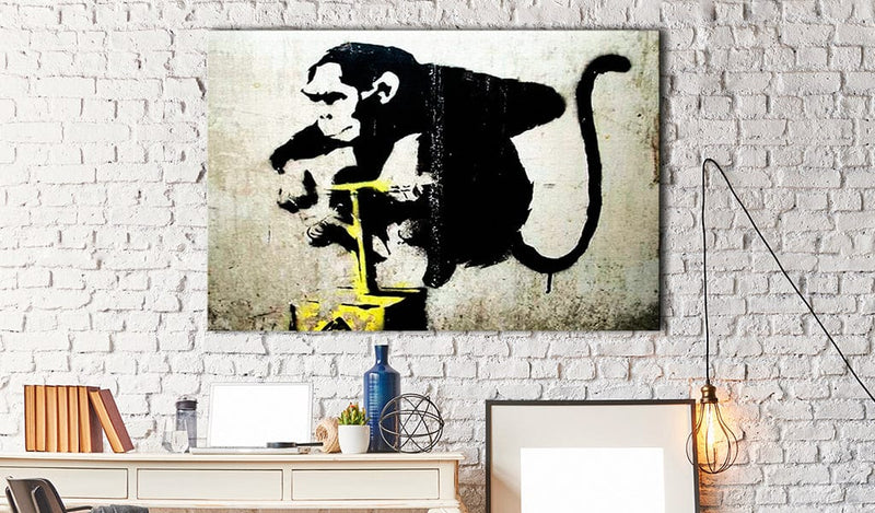 Glezna Banksy pērtiķu detonators (1 daļa, horizontāla) Tapetenshop.lv.