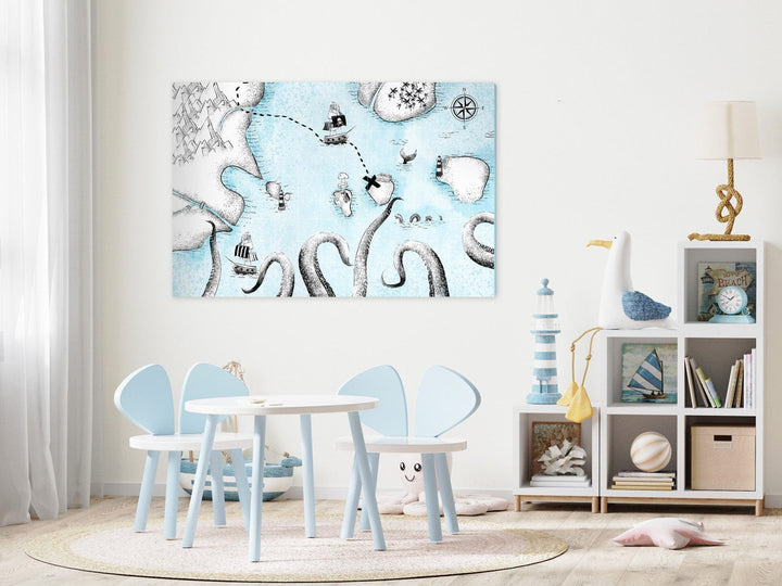 Glezna ar dārgumu karti - bērnuistabai G-ART.