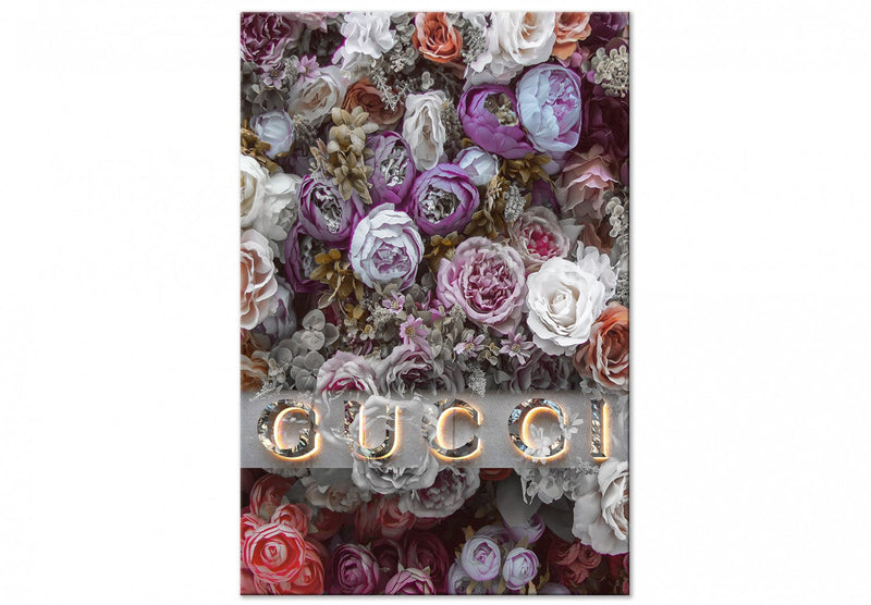 Glezna Gucci un rozes (1 daļa), vertikāla Tapetenshop.lv.