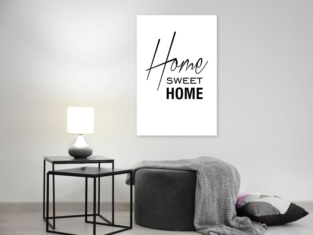 Glezna - Home Sweet Home - melnbalta versdija (x 1) G-ART.