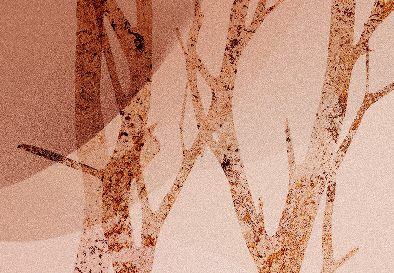 Glezna Koki un formas - abstrakcija ar koku stumbriem uz mākoņiem (1 daļa), horizontāla Tapetenshop.lv.