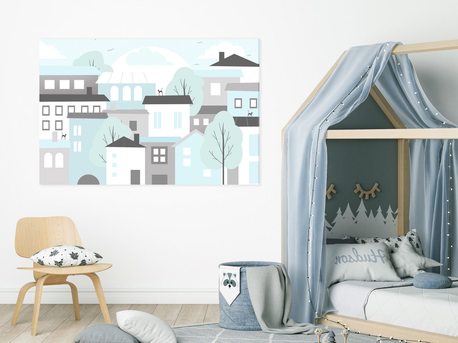Glezna bērnu istabai, puikam - Krāsaina pilsēta, (x 1), 142369 G-ART.