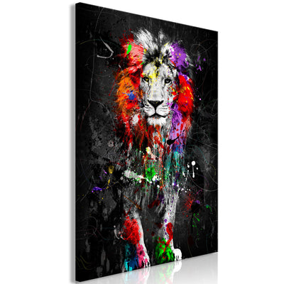 Kanva Krāsainie dzīvnieki: Lauva (1 daļa) Vertikāla G-ART.