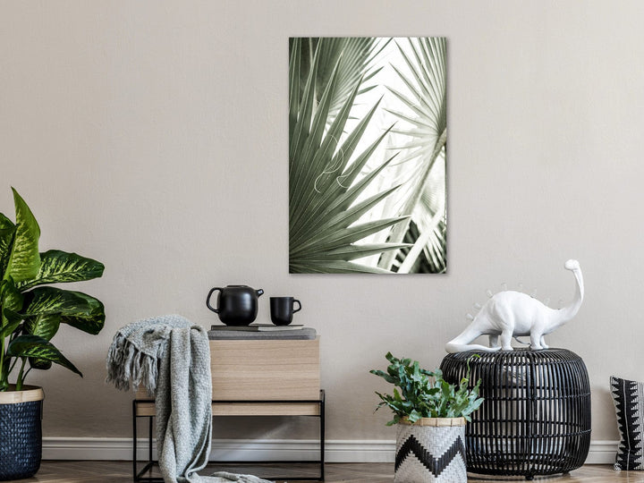 Glezna ar tropisku rakstu, Scandi Boho stilā (1 daļa), vertikāla, 135287  G-ART.